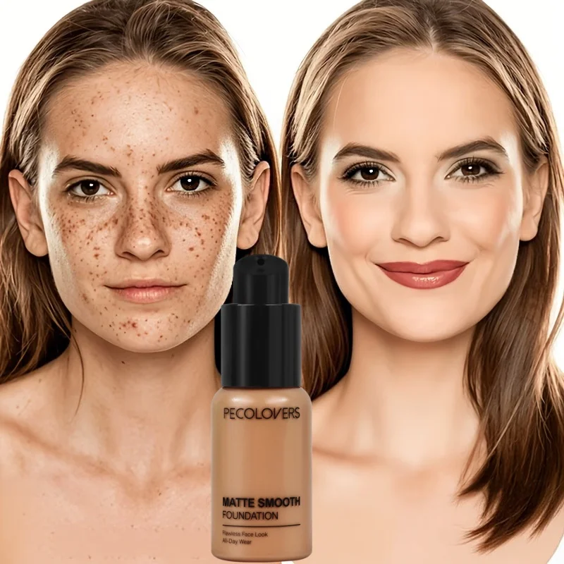 1pc Smooth Foundation - Matte Liquid Base, Oil‑Control For Everyday Wear, Light And Dark, Face Beauty