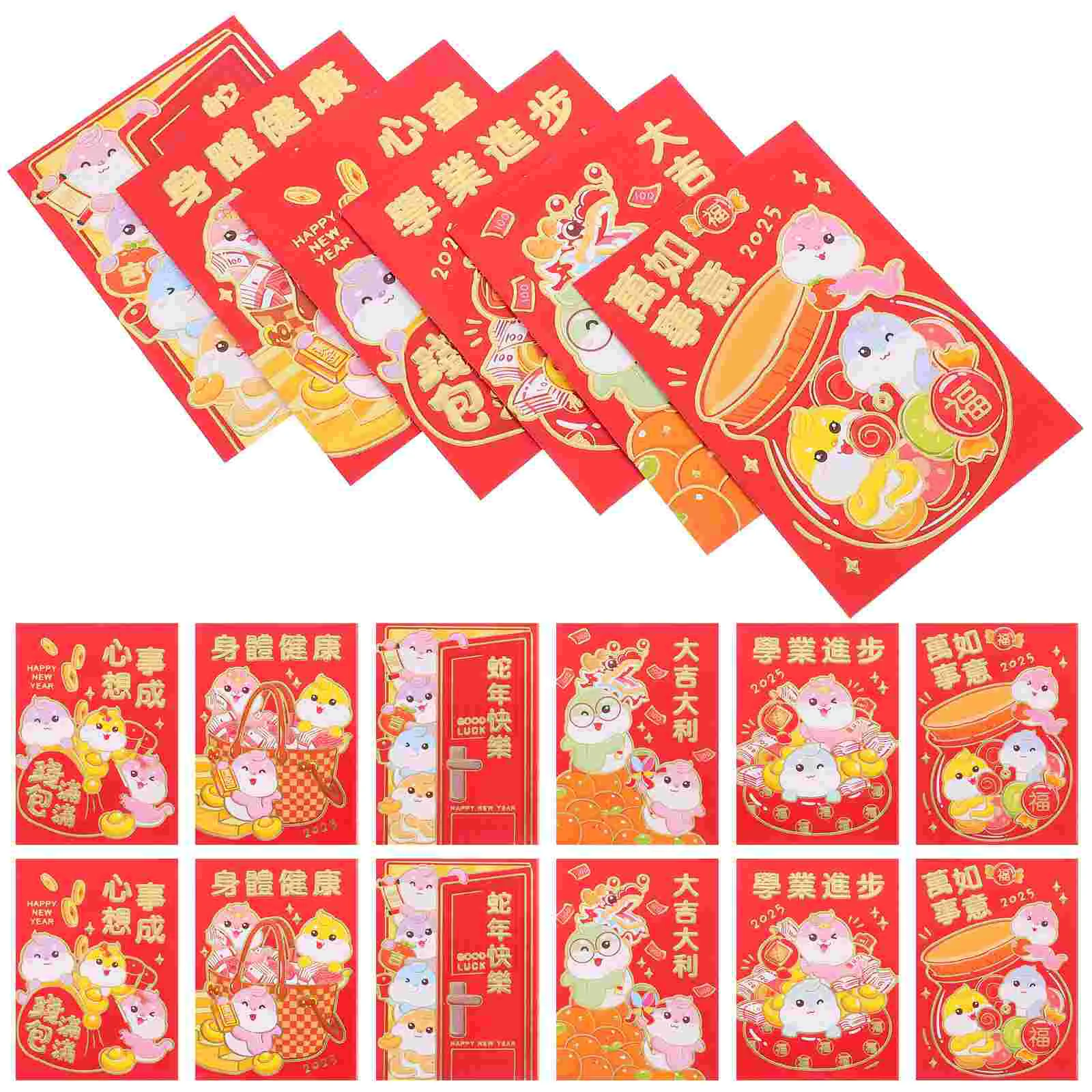 36 Pcs Year of The Snake Red Envelope Envelopes Chinese Style Party Packets 2025 Money Traditional New Bag Three-dimensional