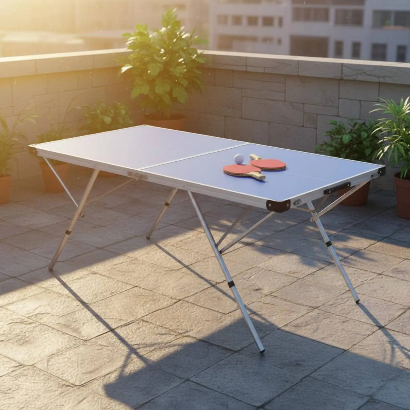 

Folding Table Tennis Table Indoor Outdoor Use Sports Equipment for Children, Home
