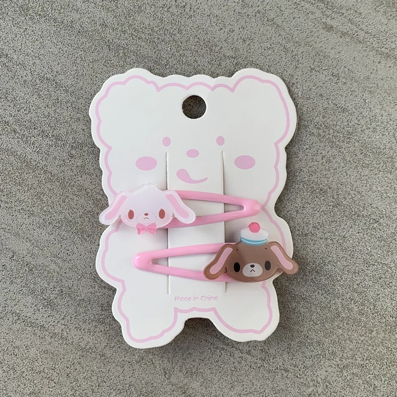 مشابك شعر لطيفة على شكل أرنب السكر، دبابيس شعر على شكل أرنب كرتوني، أغطية رأس، إكسسوارات شعر كاواي للفتيات والنساء