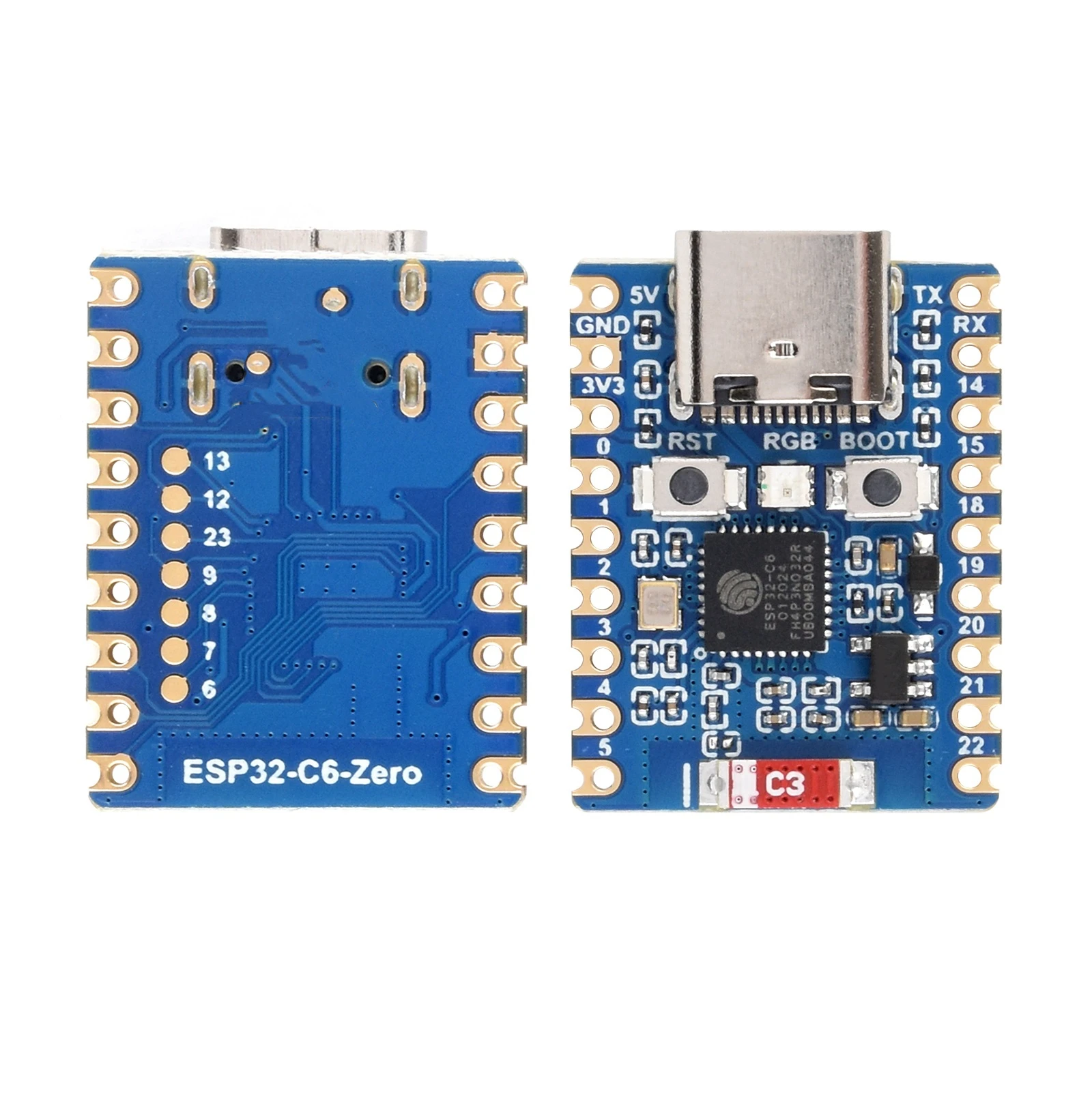 ESP32-C6 Mini Microcontroller Development Board with Onboard ESP32-C6FH4 Chip