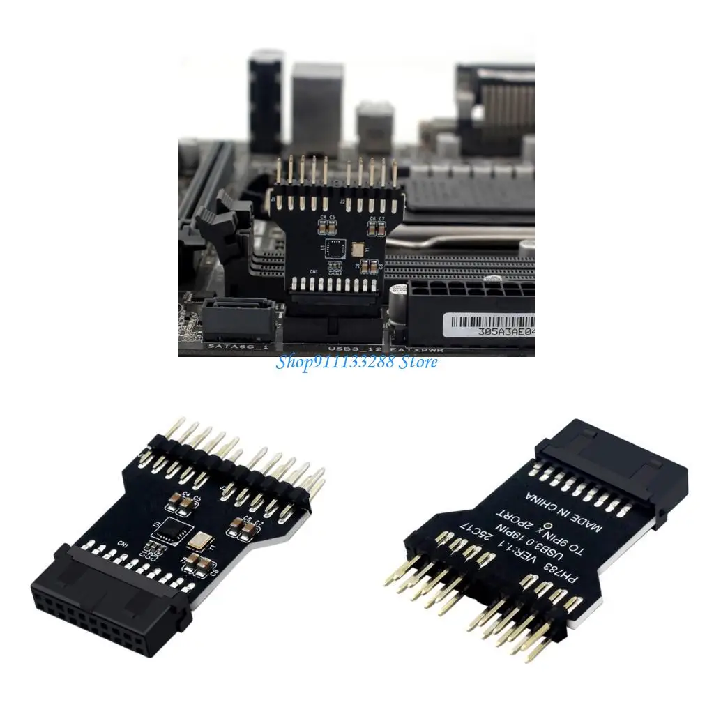 

G88D USB3.0 до 2.0 Адаптер заголовка материнской платы двойной 9pin порт для управления цветом вентилятора