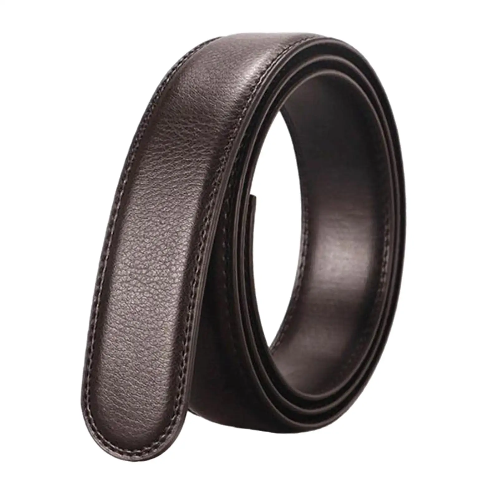 

Automatic Belt Strap without Buckle Dress Belt 3.5cm Dark Brown Waist Belt