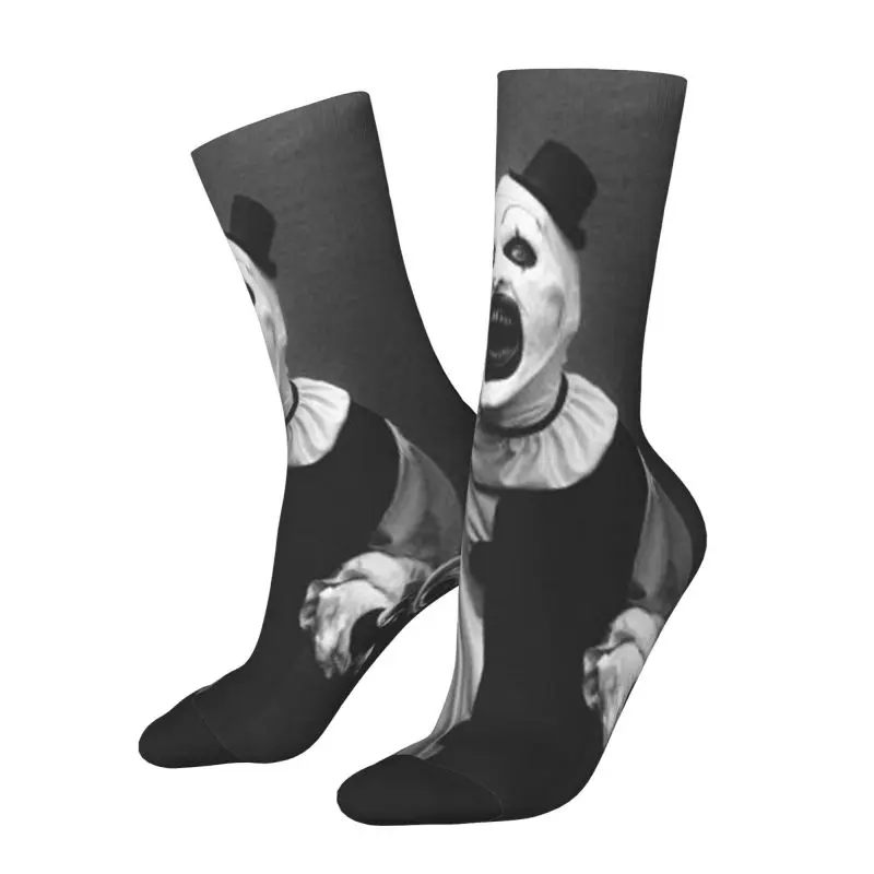 Halloween Movie Terrifier Men's Crew Socks Unisex Cute Horror Clown Spring Summer Autumn Winter Dress Socks