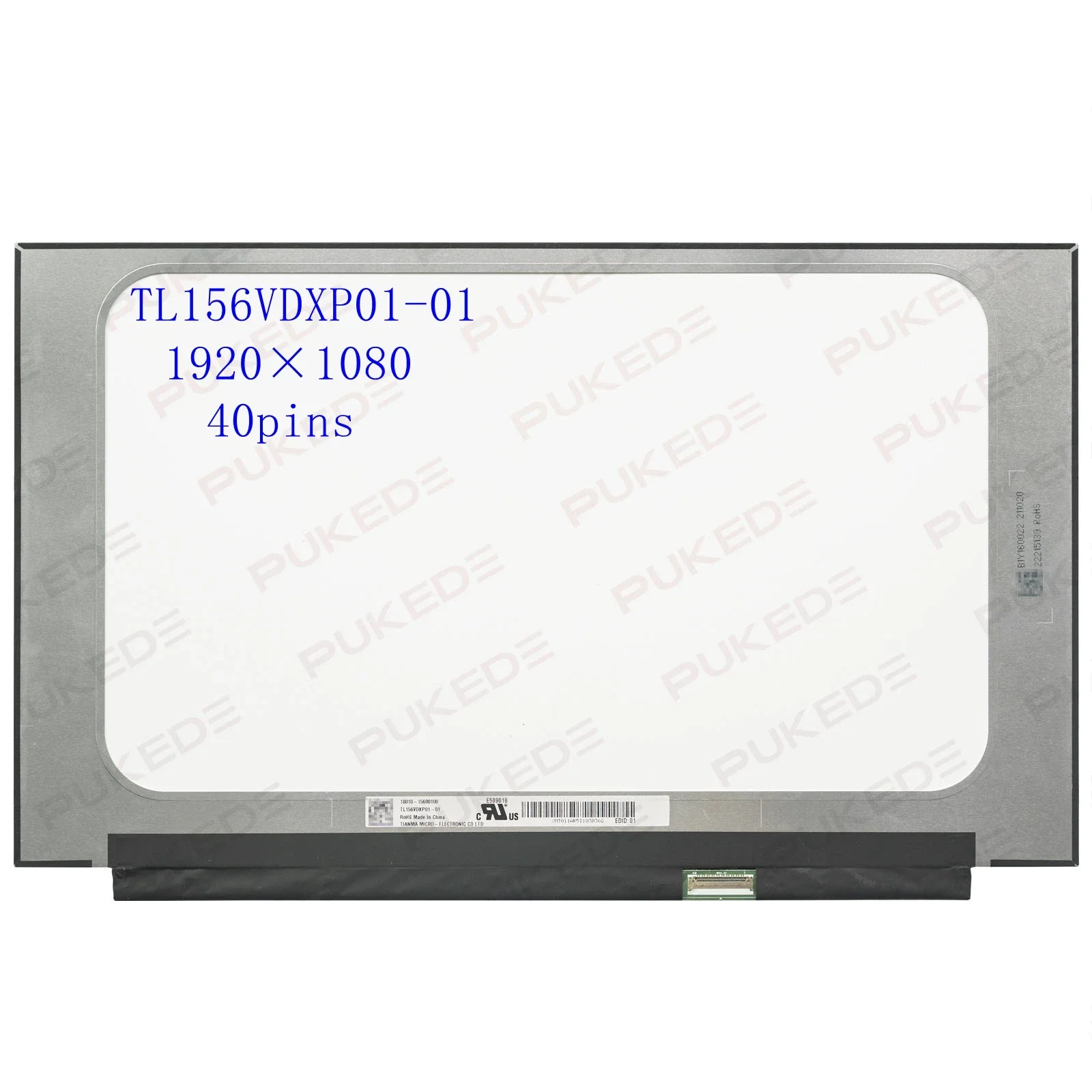 

NEW TL156VDXP01-01 15.6"inch Laptop Screen TL156VDXP0101 IPS 360Hz Led Display Panel replacement FHD 1920X1080 40pin