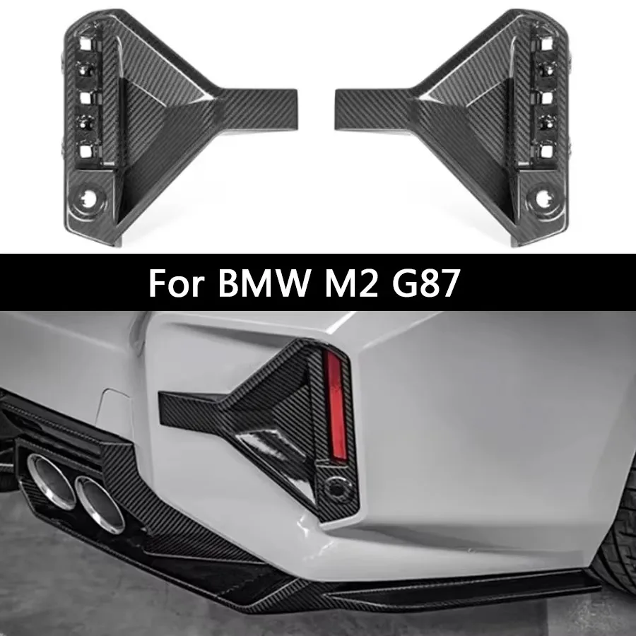 

For BMW M2 G87 Dry Carbon Fiber Bumper Splitter Fog Light Cover Air Vent Trim Side Outlet Intake Frame Upgrade body kit