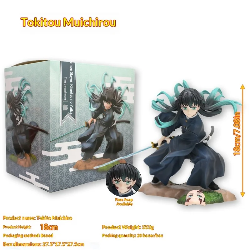 

Популярная аниме-фигурка Демон Слейер Муичиро Токито из ПВХ, статуэтка, настольное украшение, коллекционная модель, подарок для фанатов аниме, игрушка для фестивалей