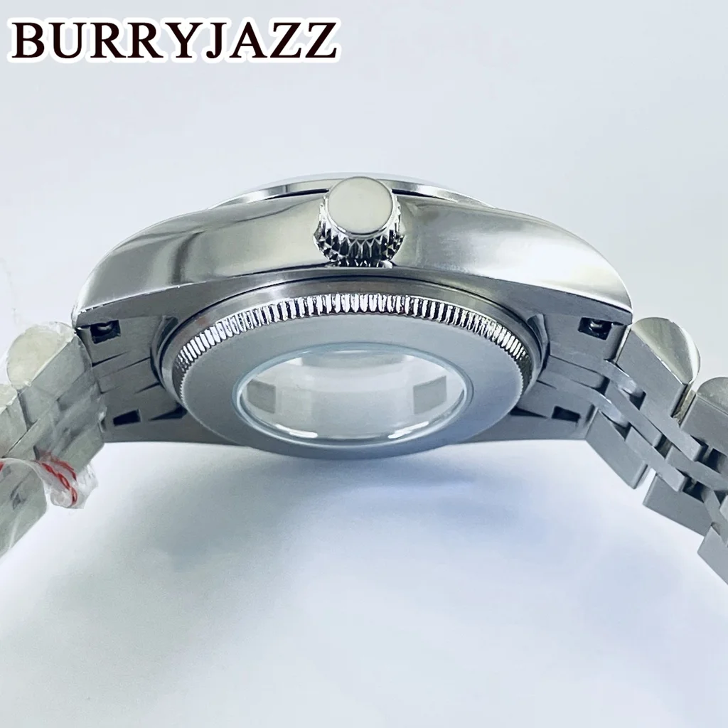 BURRYJAZZ 31mm NH05 NH06 Watch Case Silver Rose Gold Stainless Steel Case With Sapphire Crysta Waterproof