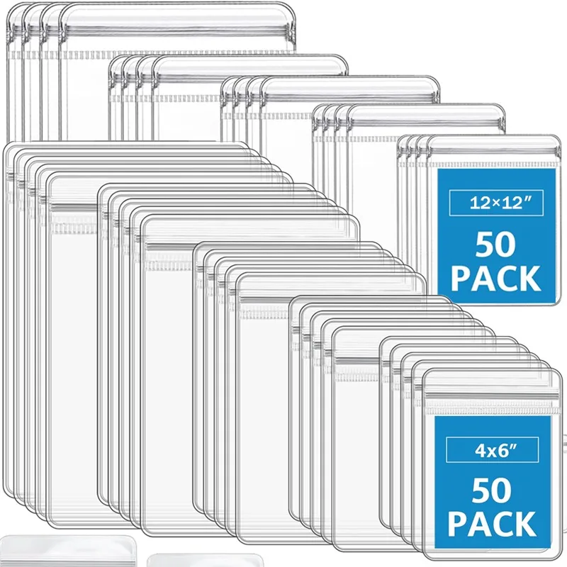 50/10 Stuks PVC Sieraden Pakket Zakken Organizer Pouch Zakken Transparante Zelfsluitende Opbergtas Oorbel Ketting Datakabel cover