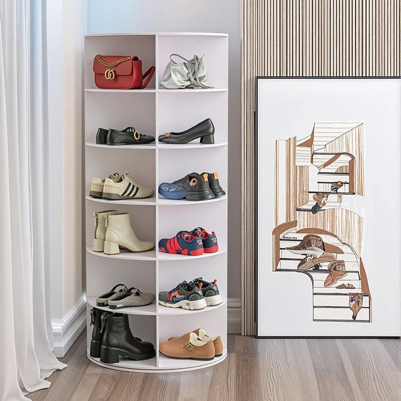 Fotografia 4: Suporte giratório para sapatos, suporte para bolsas 360 °   Suporte giratório para sapatos, de várias camadas