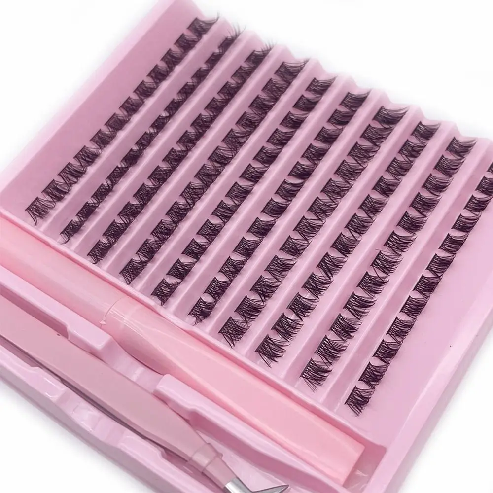 Novo kit de cílios de cluster de comprimento misto com cola auto aplicação cílios individuais fofos diy cílios postiços extensão de cílios