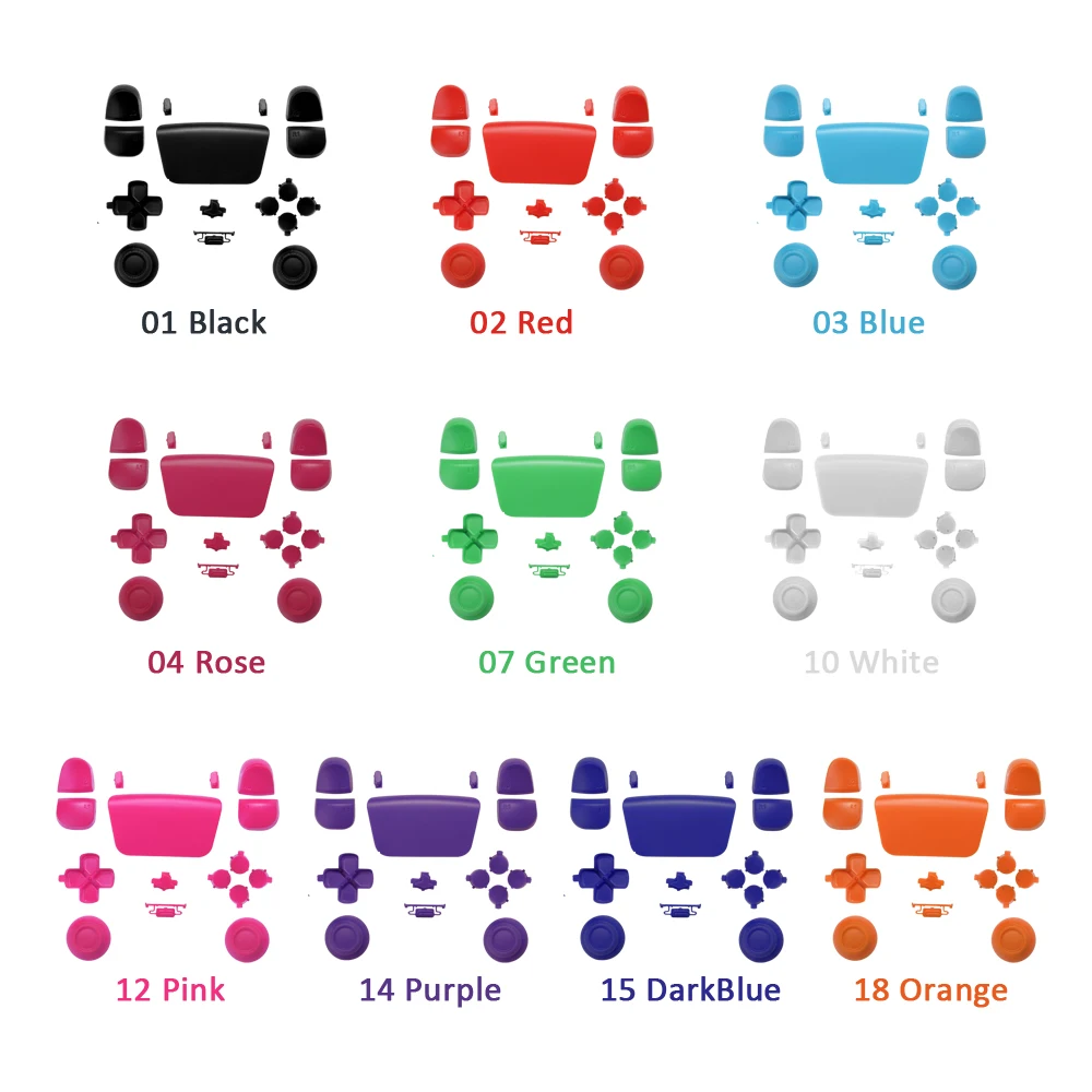 أزرار مفاتيح بوظيفة اتجاه D-Pad عبر ، عصا تحكم لوحة اللمس ، غطاء قبضة لسوني بلاي ستيشن 5 ، PS5 Dualshock ، L1 ، R1 ، L2 ، R2