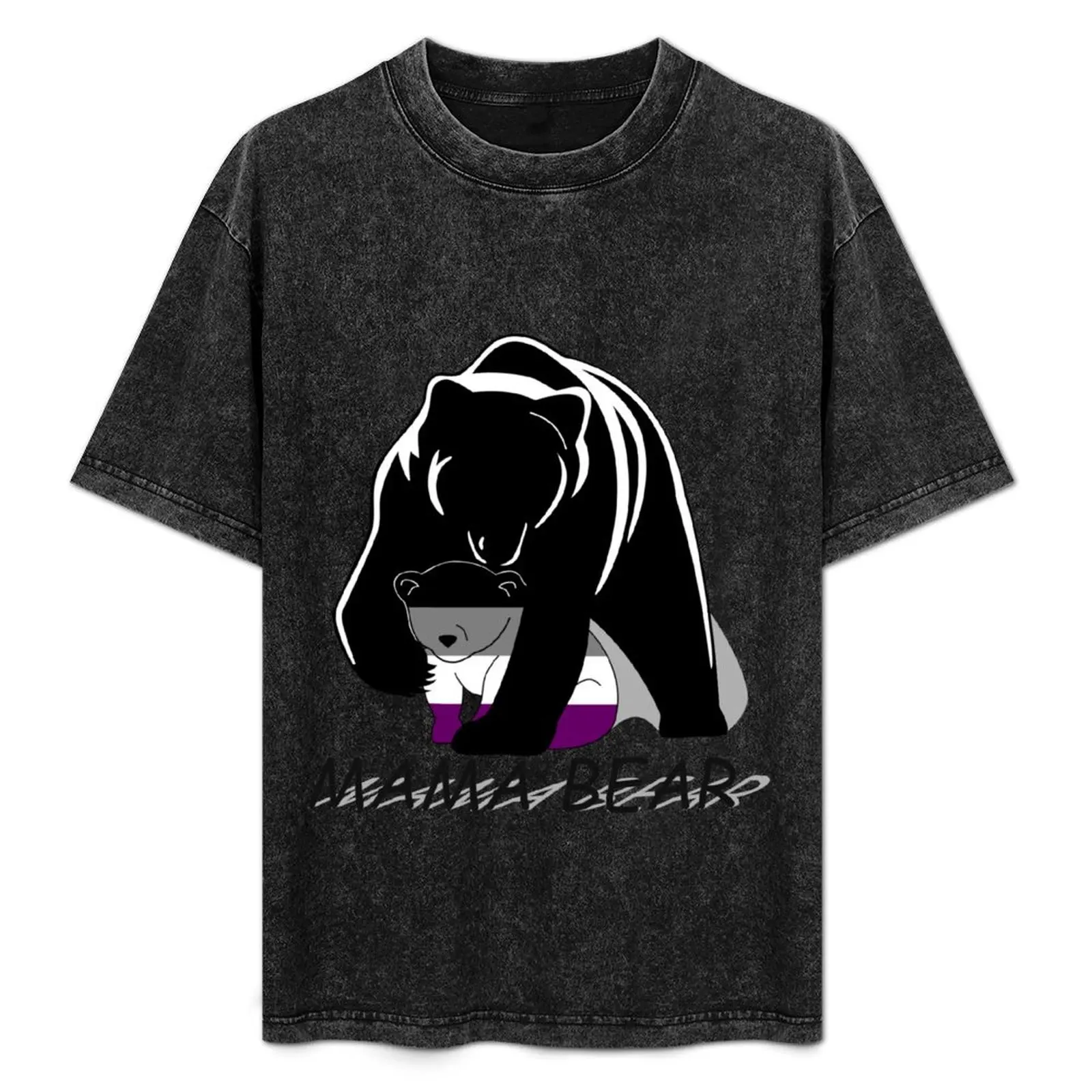 

Asexual Pride Mama Bear T-Shirt Outdoor Sports Short Sleeve Top