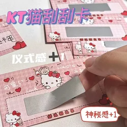 New Hello Kitty Sanrio Anime Cartoon Mini Scratch Card Creative Homemade Scratch Card Game Reward Children's Holiday Toy Gift