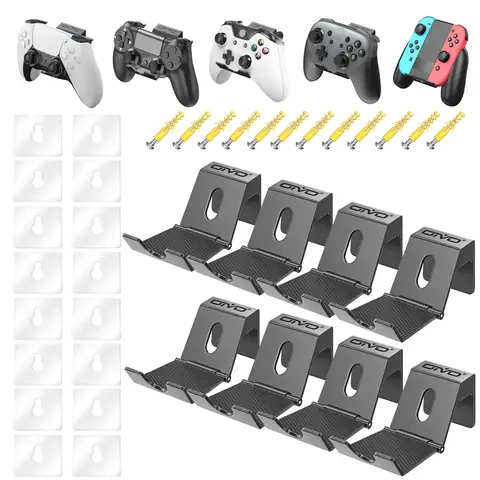 OIVO 4 PCS 게임 컨트롤러 스탠드 홀더 PS4 컨트롤러 벽 마운트 헤드폰 홀더 범용 접이식 디자인 게임 패드 홀더