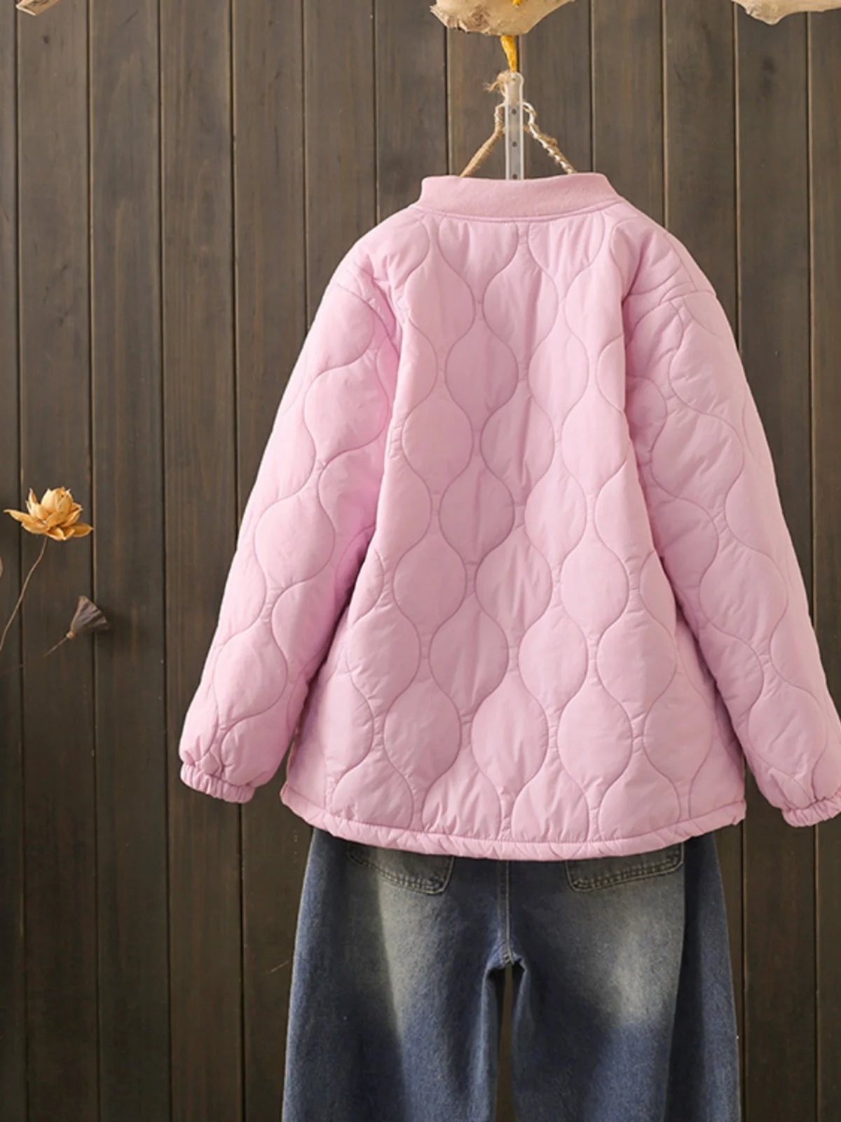 Large Size Autumn Winter Cotton Jacket Women's Drawstring Sandwich Cotton Outerwear Korean Style Beautiful Quilted Coat
