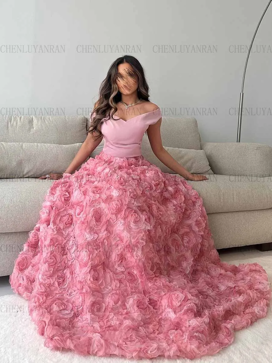 فساتين مناسبة رسمية فاخرة باللون الوردي 2025 فستان طويل للحفلات بدون أكتاف على شكل حرف v على شكل حرف a أنيق فساتين سهرة طويلة Fساتين E #2