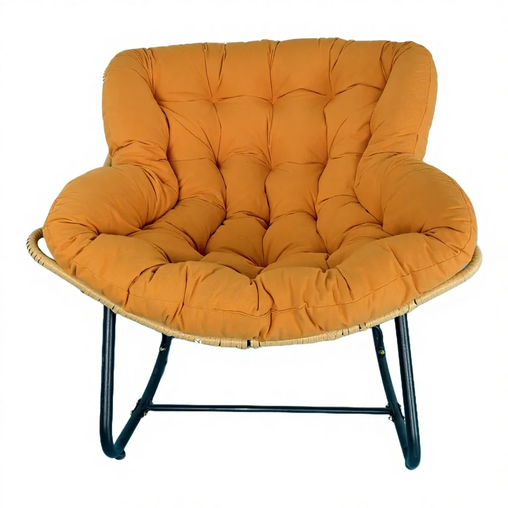 *& Bird's Nest Rocking Chair Lazy Sofa Bedroom Living Room Nap Seat Can Be Sit Laid Single Cushion Soft Padded Home Furniture