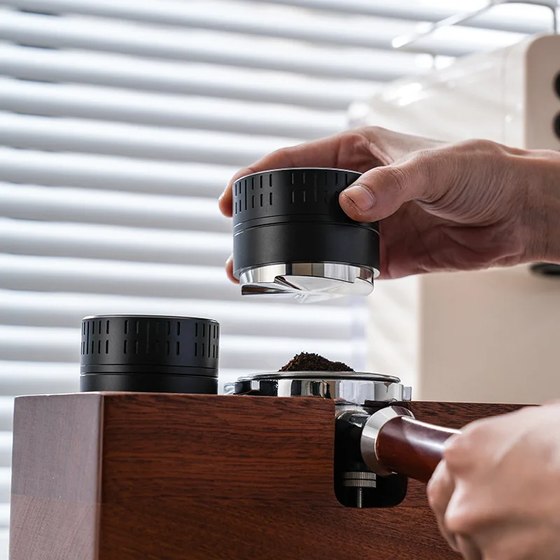 304 Stainless Steel Coffee Powder Press Espresso Tamper Distributor 51/53/58mm Self-gravity Coffee Distribution Barista Tool