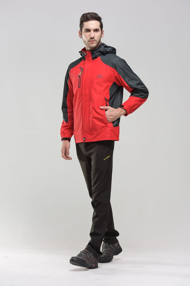 Outdoor Wanderjacken- und Hosensets für Herren Herbst Thermische Wasserdichte Winddichte Kapuzenjacken für Reisen, Bergsteigen und Camping – Detail 28