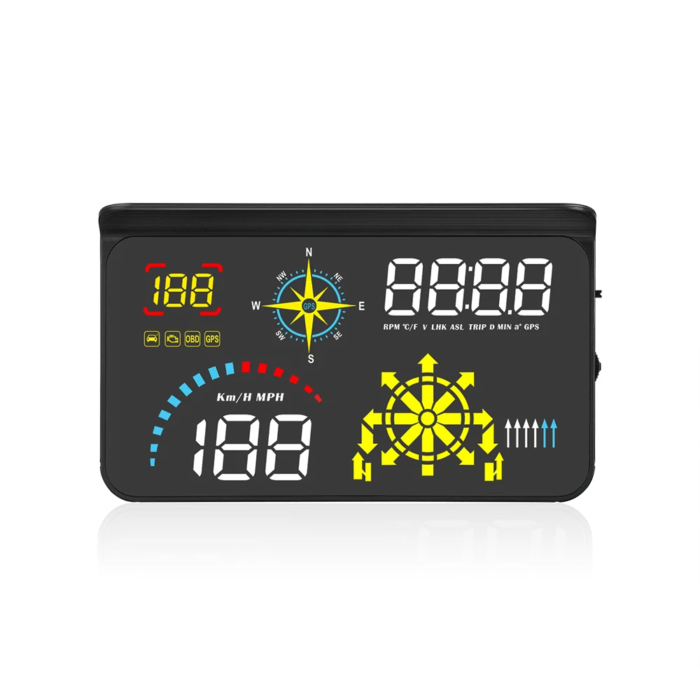 Automatic Brightness 5.5 Inch Car Projector Head up Display Q10 Auto Diagnostic Tool New OBD+GPS Mobile APP Navigation HUD