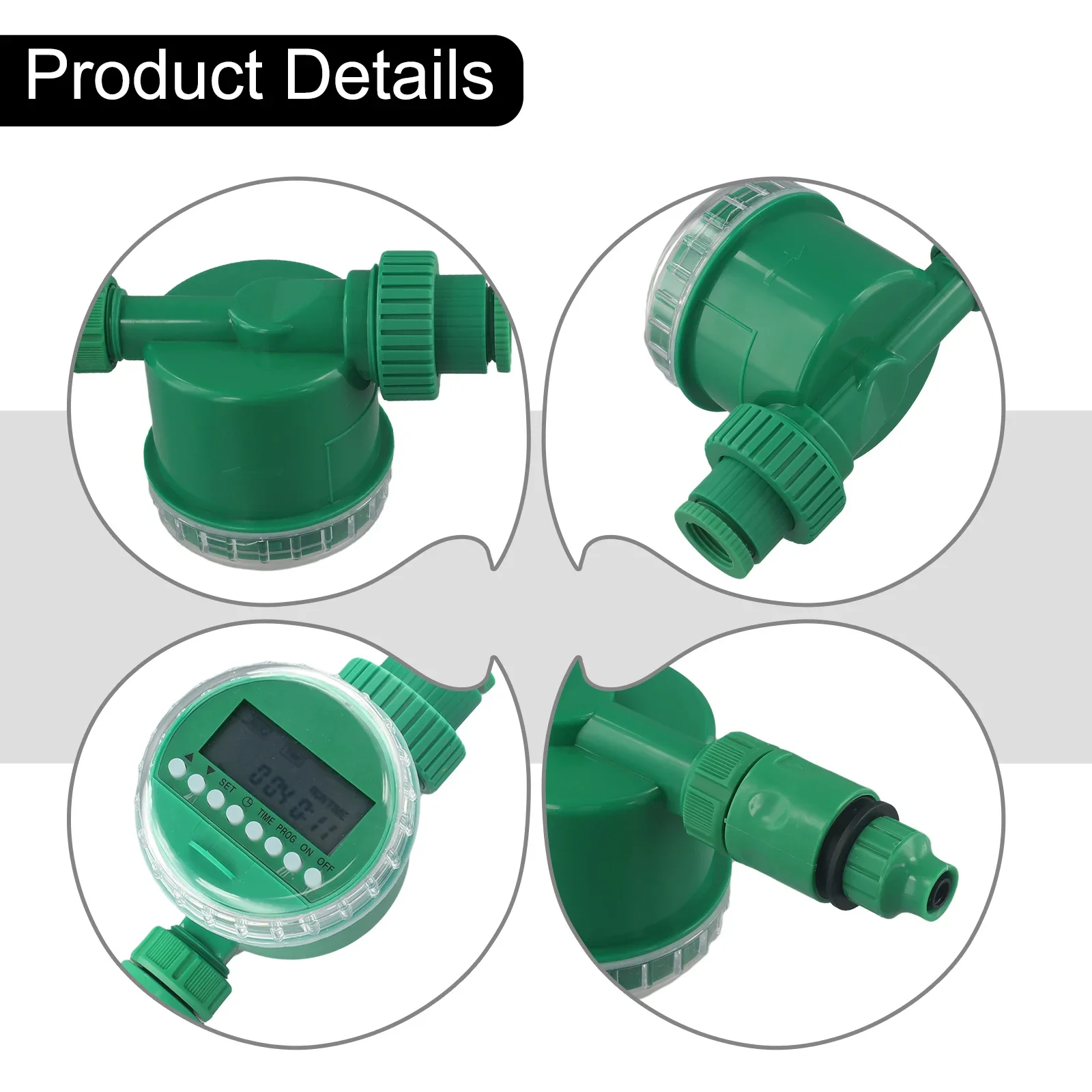 

Automatic Irrigation Controller 1 Pieces 16.5x9.8cm ABS Automatic Irrigation Timer Easy Installation Brand New