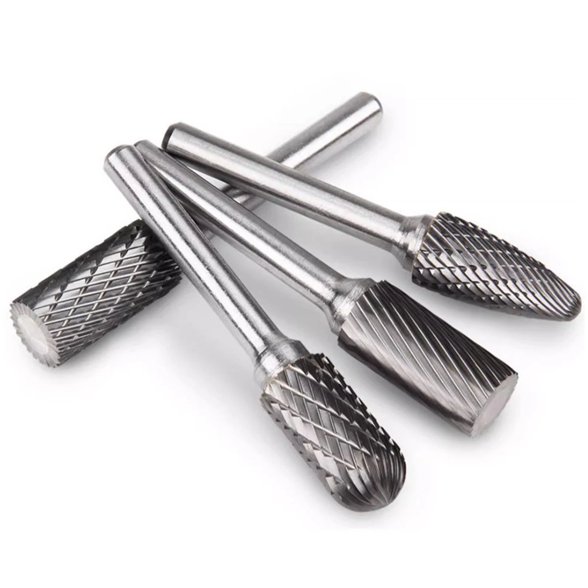 6mm Shank A/C/F Type 12mm Head Tungsten Carbide Rotary File Carving Drill Bit Tool Point Burr Die Grinder Abrasive Metal Files