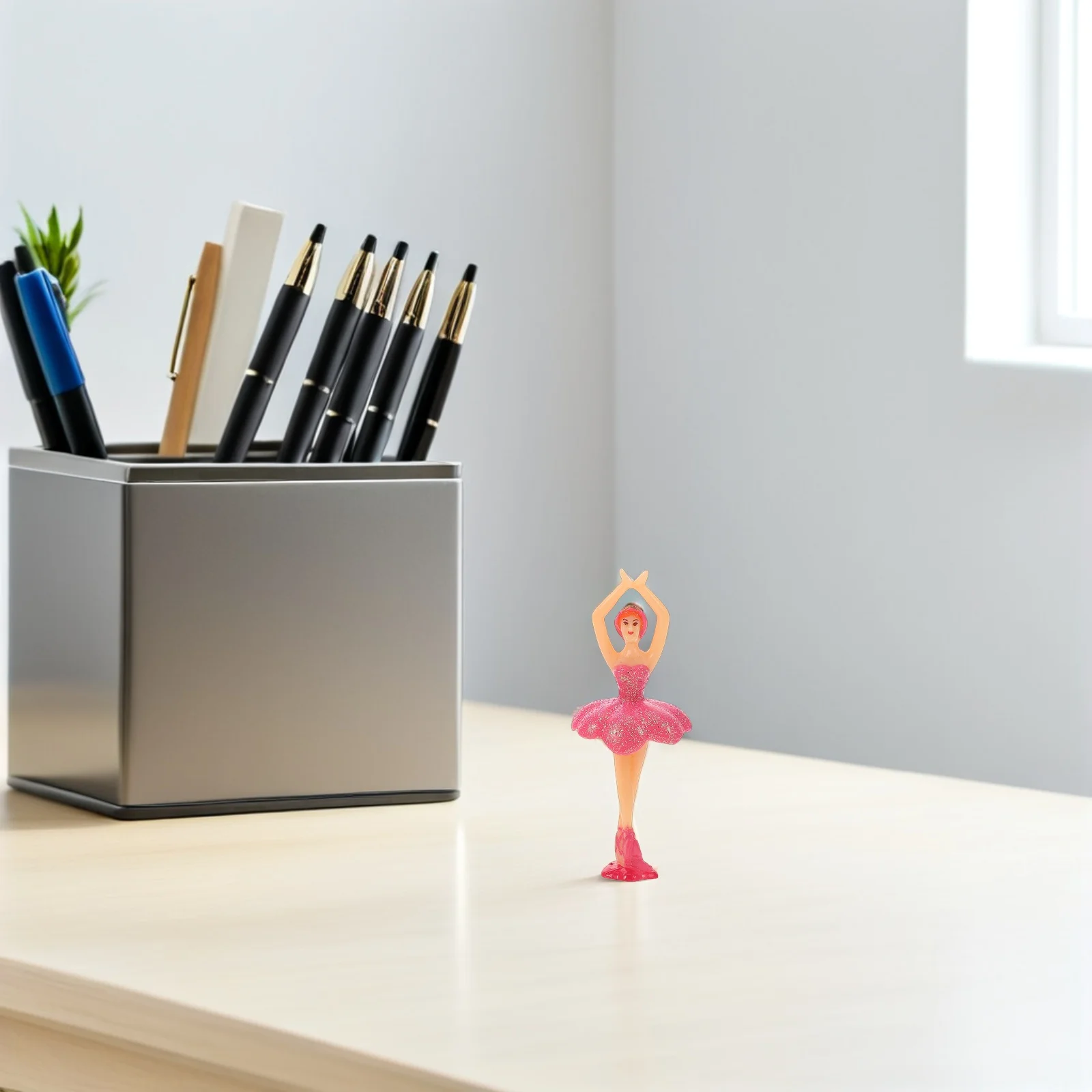 

6 шт. музыкальная шкатулка для балета и девочек, топпер для торта, фортепиано, топперы, статуя, фигурка танцовщицы, пластиковые украшения для дня рождения, фигурка