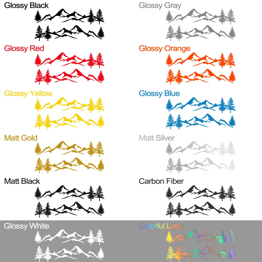 Uniwersalne naklejki na samochód Isuzu Dmax Volkswagen Amarok Ford F150 Ranger Dodge Ram Toyota Hilux naklejki dekoracyjne w stylu drzewa górskiego