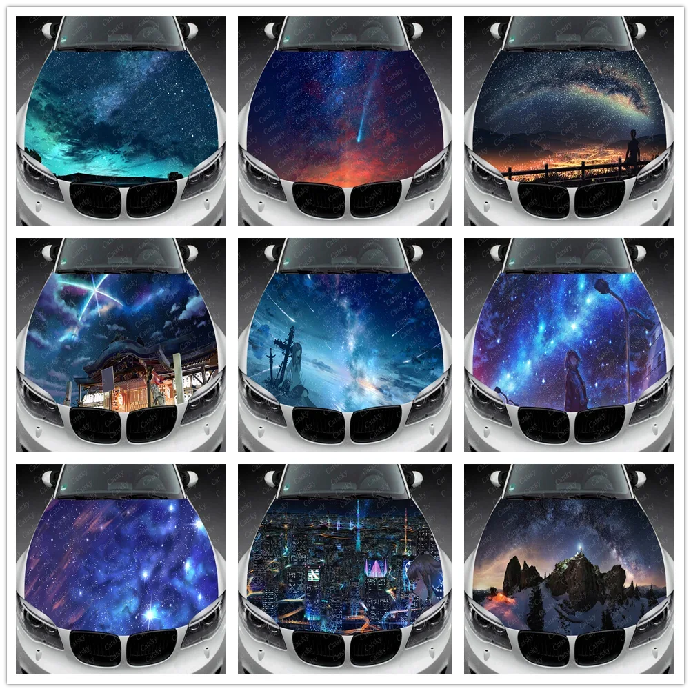 

Starry Sky Car Hood Wrap Decal Vinyl Sticker Car Hood Wrap Decal Vinyl Sticker Full Color Graphic Fit Any Car