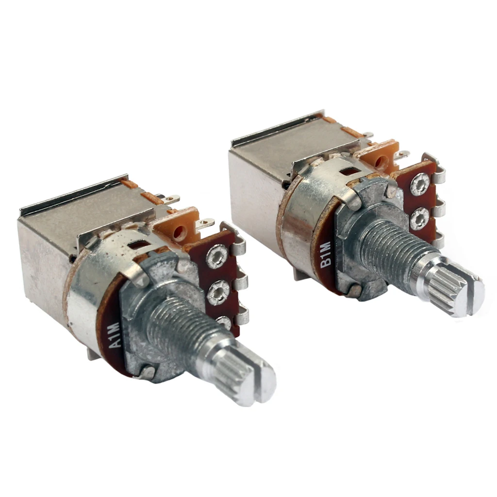 Musical Instrument Potentiometer Replacement Audio Taper Copper Shaft Volume Tone Rotary Control for Electric Guitar Cranksets