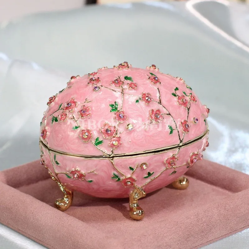 Enamel butterfly jewelry box inlaid with  European style jewelry storage box home decoration ornament
