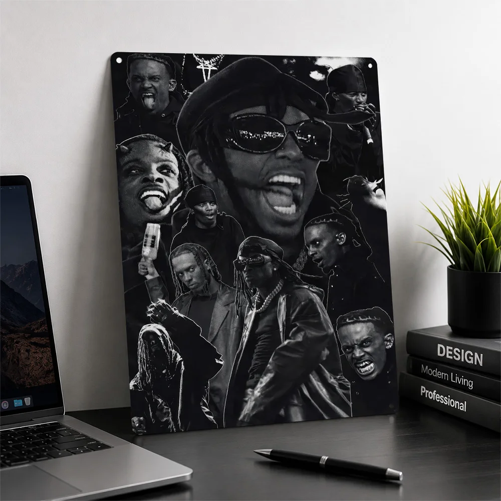 Collage of Rapper Offset Poster Musical Wall Art Customized Retro Metal Tin Sign for Music Room Studio Bedroom Home Decor Plaque