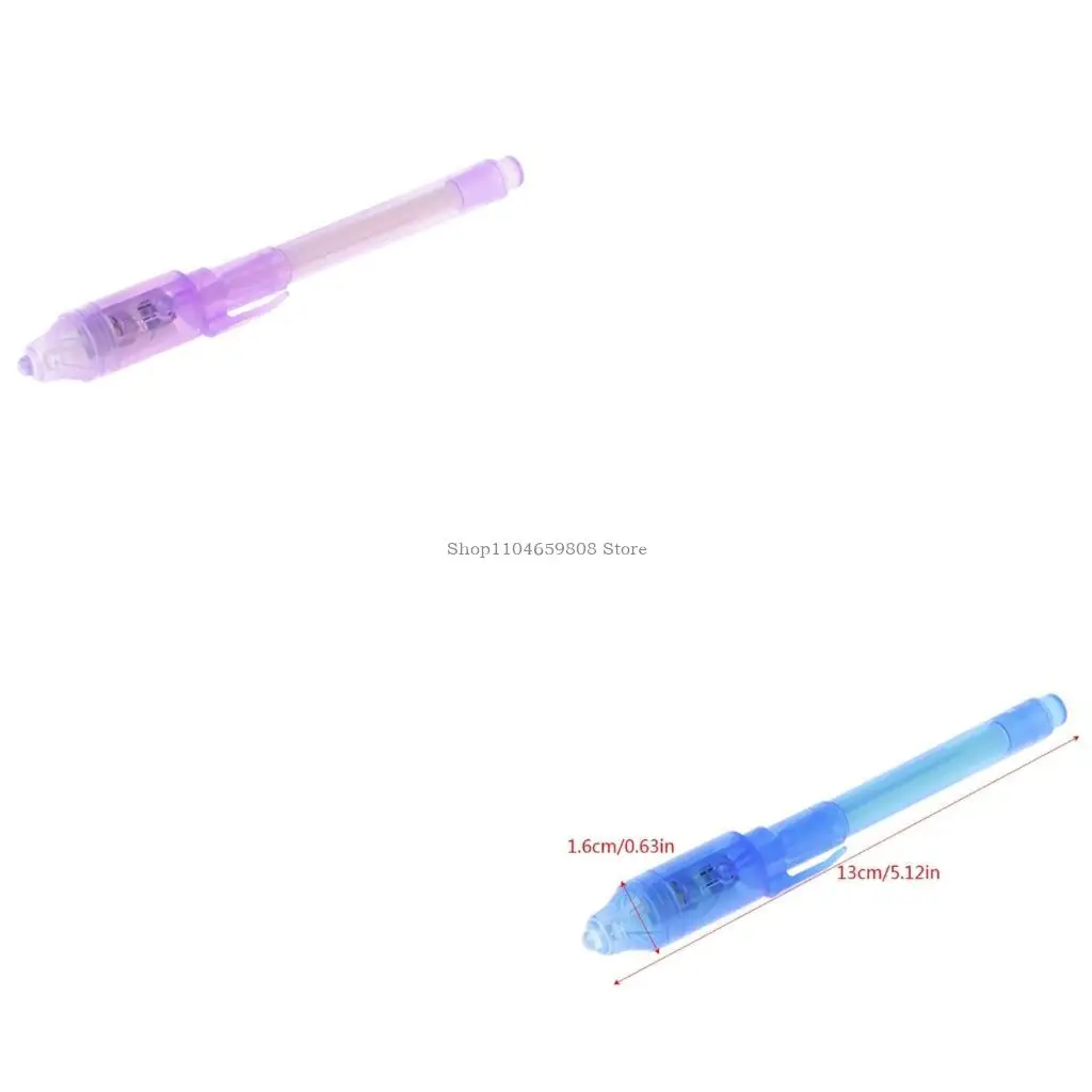 

6 шт./компл. ручка с невидимыми чернилами, встроенный в ультрафиолетовый свет, волшебный маркер для безопасности использования