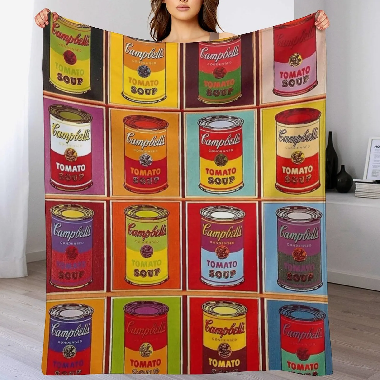 

andy warhol paintings andy warhol original artwork Throw Blanket for sofa Furrys manga Camping Blankets