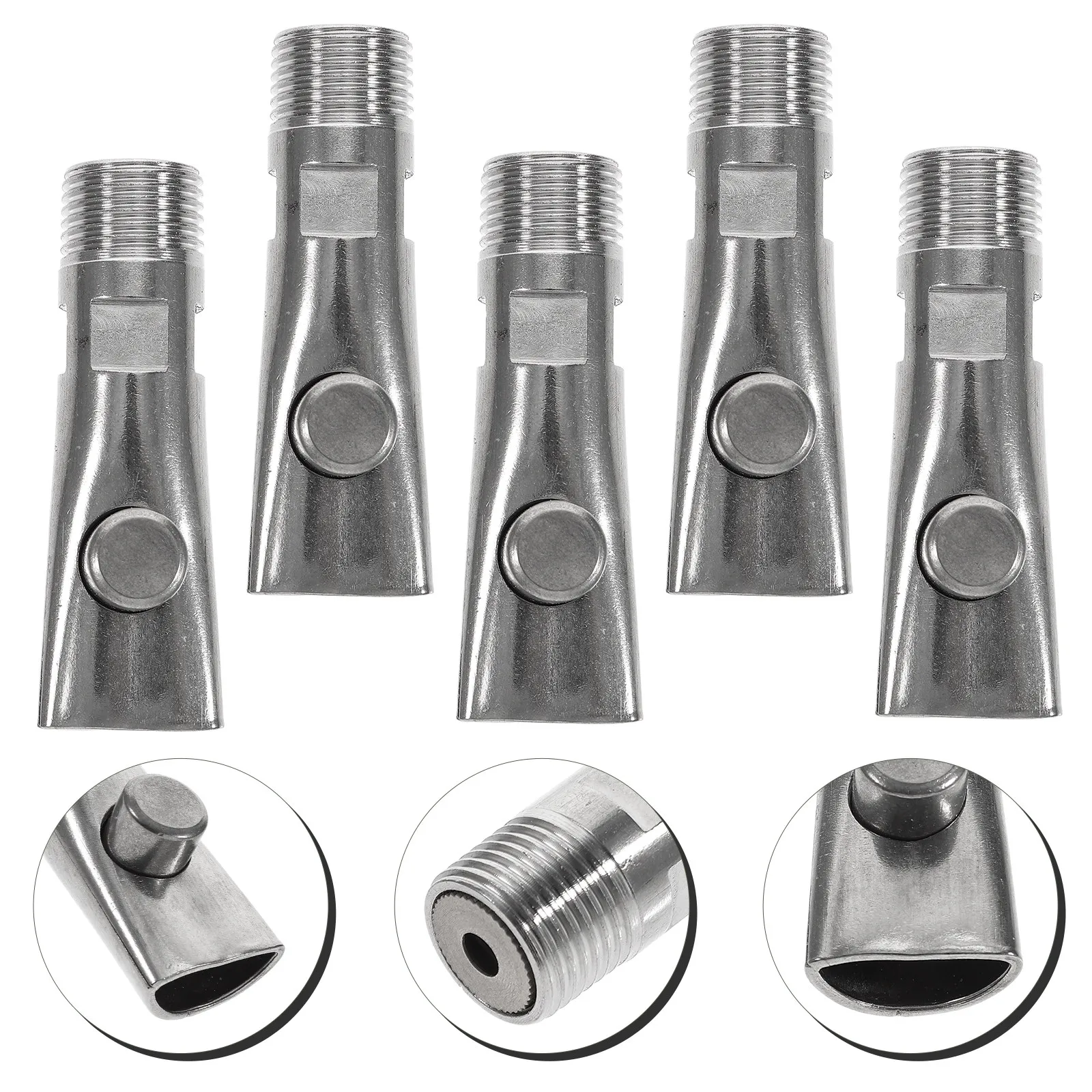 5Pcs Stainless Steel Automatic Pig Waterer Nozzle for Livestock – Cow, Horse, Sheep, Piglets – Water Saving