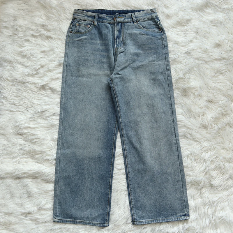 

Джинсы Justin Bieber Purpose Tour свободного кроя, широкие, из драпированного денима, прямые, в пол, молодежные, повседневные, модные