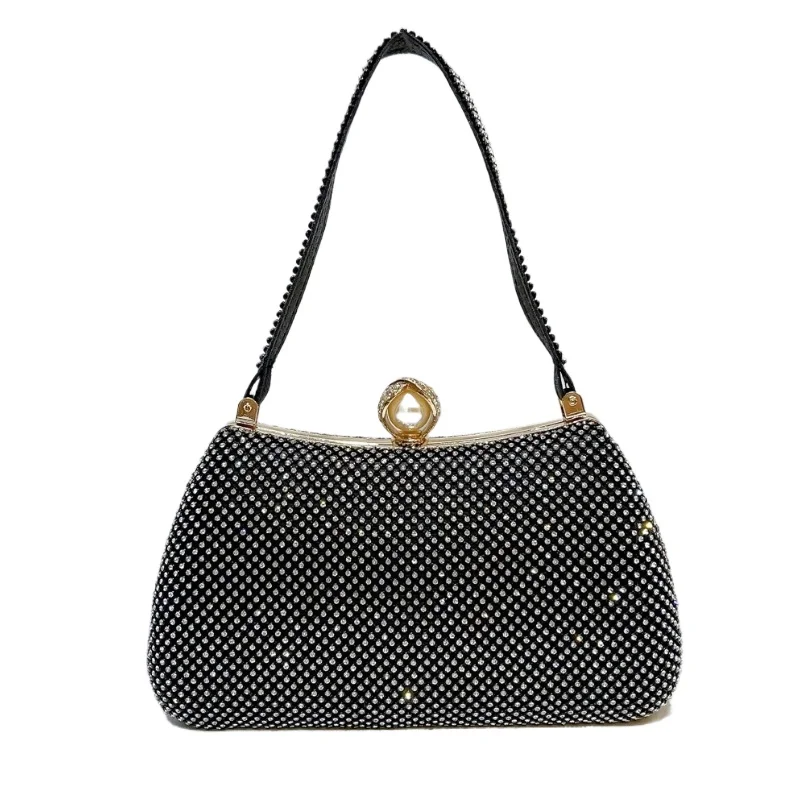 

Вечернее платье в стиле ретро с бриллиантами, блестящая сумка на плечо со стразами, свадебный банкет, танцевальный клатч, роскошный стиль, Sac A Main Femme