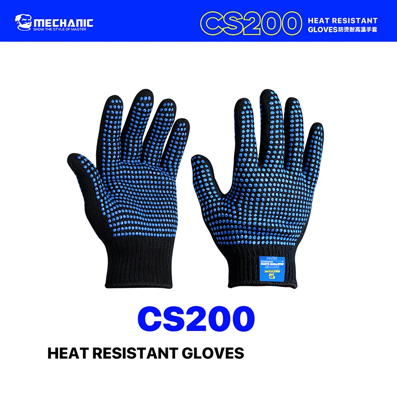 MECHANIC CS200 Heat Resistant Gloves Anti-slip Gloves Mobile Phone Electronic Parts Repair Protective Gloves