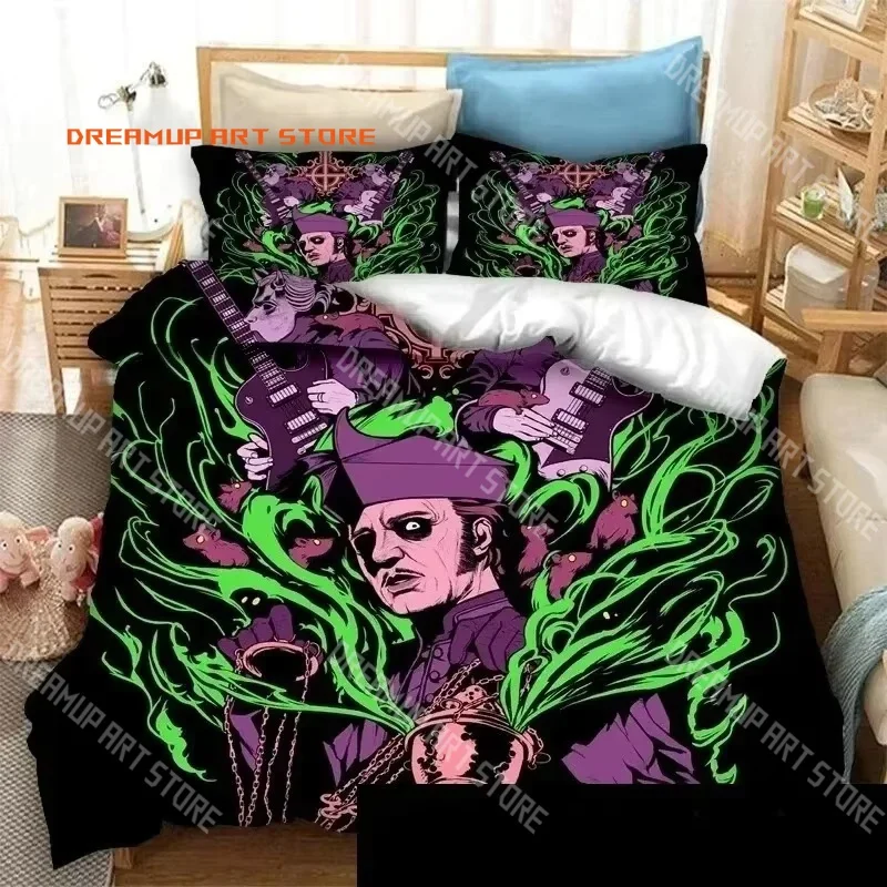 2026 3D Print Ghost Music Rock Band Bedding Set Single Twin Full Queen King Size Bed Set Adult Kid Bedroom Duvetcover Set