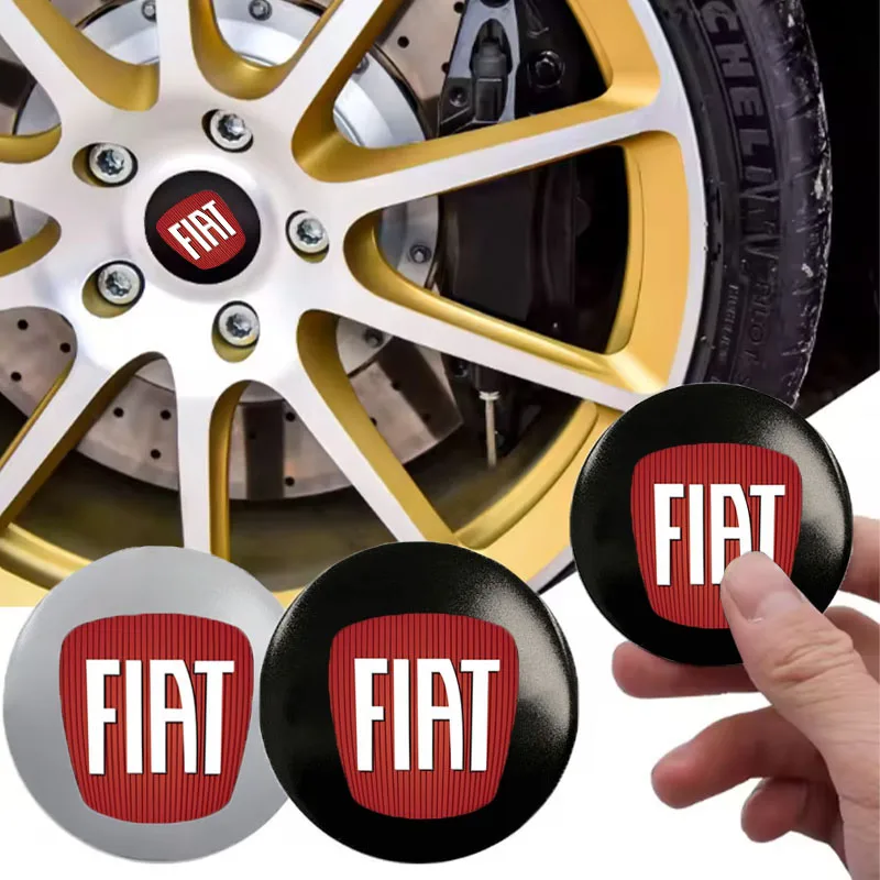 Image of Auto Aufkleber Radnabe Mitte Abdeckung Aufkleber Emblem Felge Kappe Abzeichen Logo Aufkleber Für FIAT 500 500E 500L 500C 500S 500X Auto Zubehör