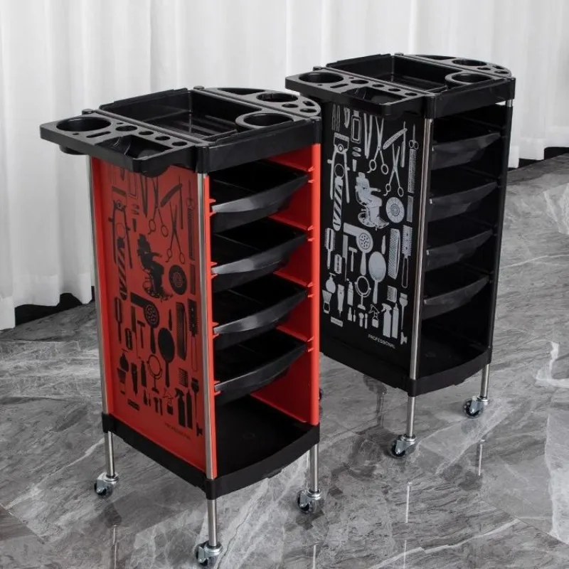 أثاث صالون الكل في واحد، منظم أدوات تصفيف الشعر الاحترافي، عربة صالون متنقلة لمحطة عمل تصفيف الشعر في محل الحلاقة #1