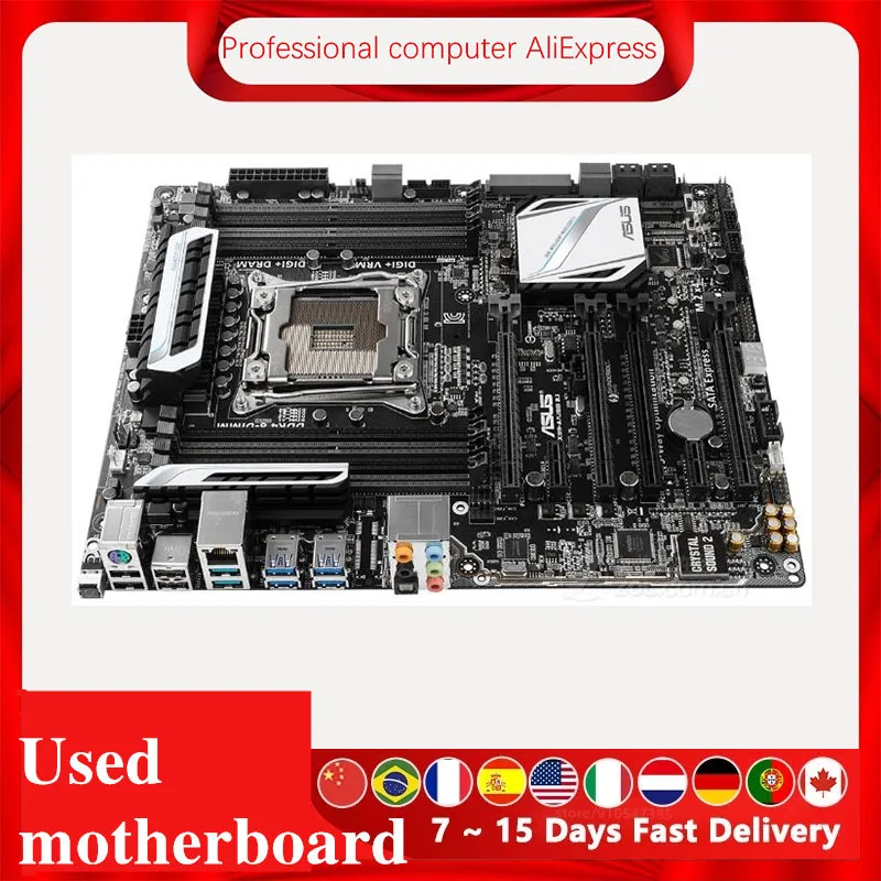 Imagem -04 - Placa-mãe de Mesa Original Usada para Asus X99-a Usb 3.1 X99 X99m Soquete 2011 Lga 2011 Core i7 Lga2011 v3 Ddr3