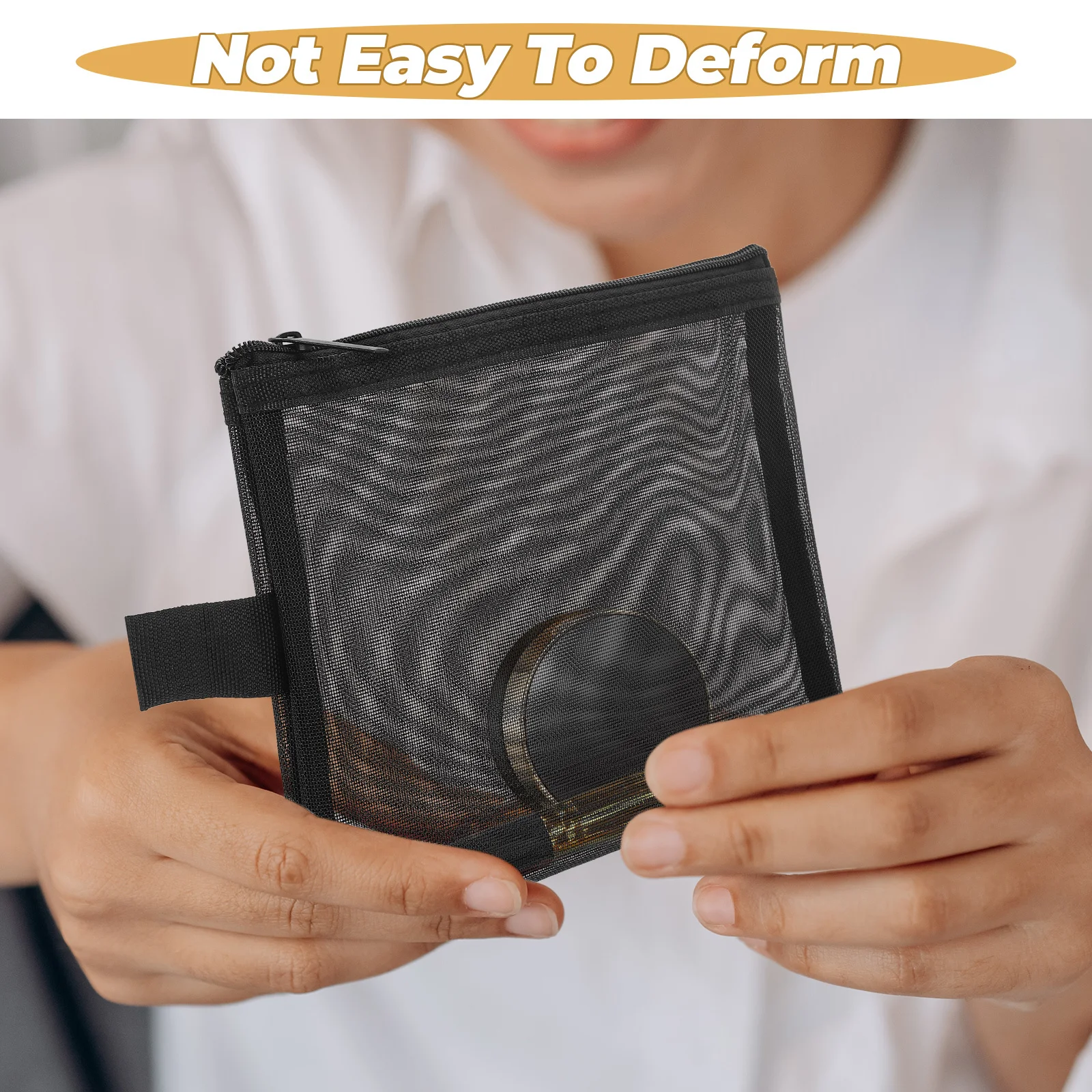 2 قطعة حقائب مكياج شبكية من النايلون، منظم أدوات الزينة خفيف الوزن، تخزين مكياج صغير للسفر #2