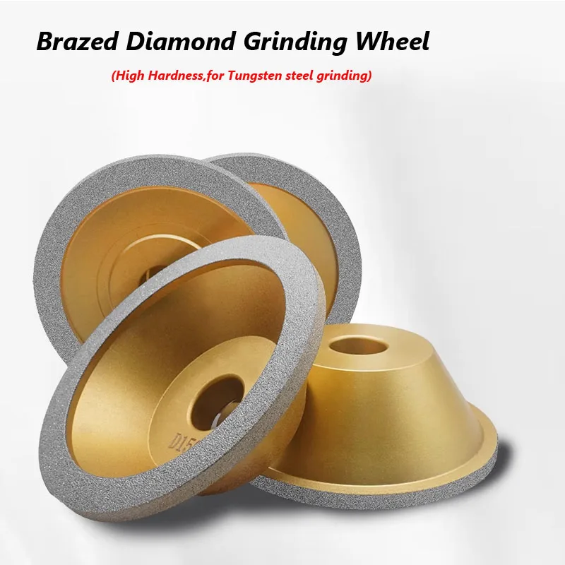 

1PCS Brazed Diamond Cup/Flat Grinding wheel for Tungsten steel metal/cast iron polishing High hardness diamond alloy wheel