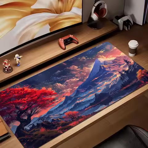 Digital Art: Mount Fuji Mouse pad gaming mat rubber anti-slip Desk Mat pc accessories keypad mousepad suitable for work and game