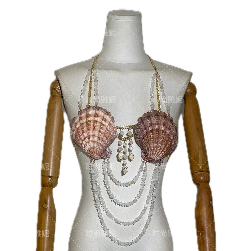 Summer tanks & camis beach bar party Woman clothing Backless Adjustment Tank top Short Bra Sexy Girls Christmas Mermaid Top