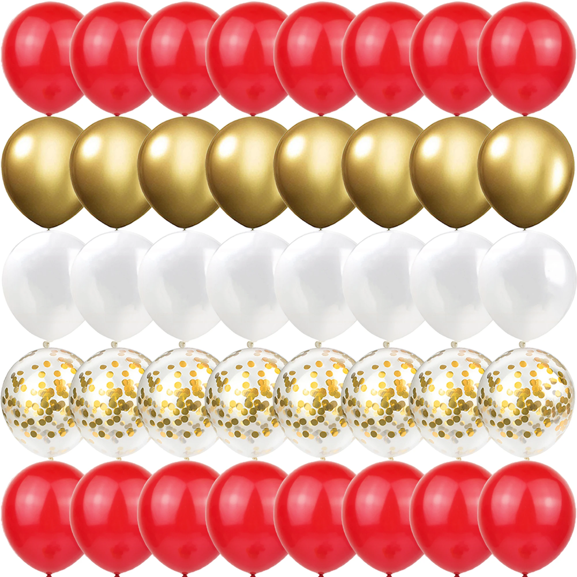 40PCS 10/12inch Red Gold Package Balloons Gender Reveal Wedding Valentine's Day Baby Shower Birthday Globos Party Decorations