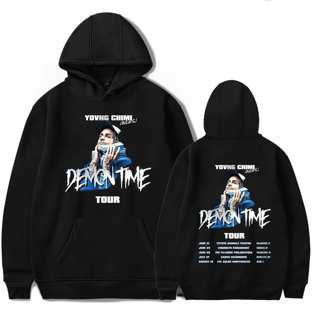 

YovngChimi Demon Time Tour 2024 Oversized Women/Men Hoodie Sweatshirt Streetwear Hip Hop Pullover Hooded Jacket Male Tracksuit