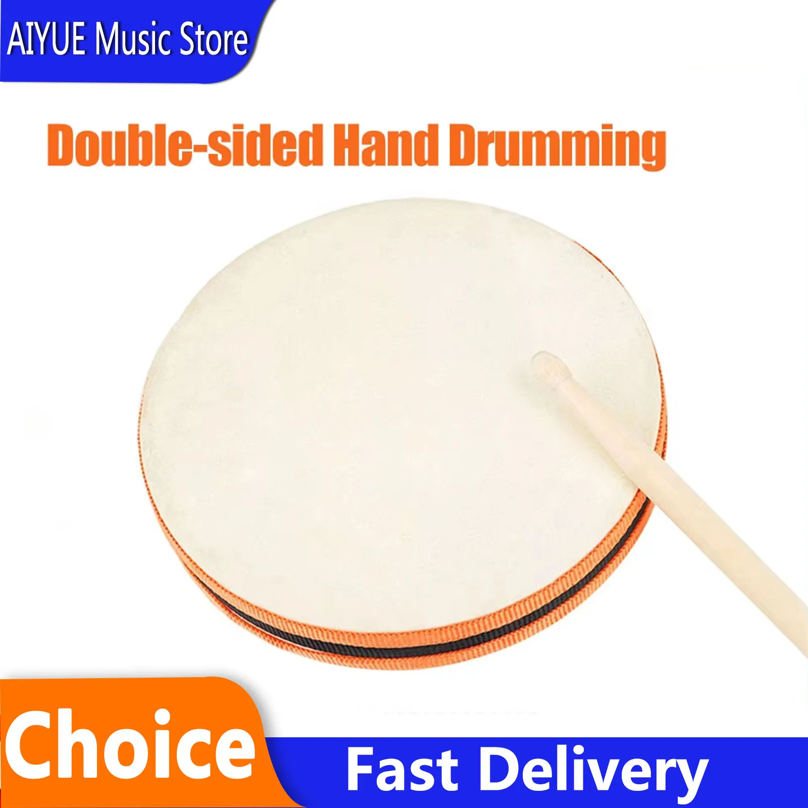 Double-sided Hand Drumming For Music Lovers Baby Sheepskin Hand Drums Orff Instruments Drum Fun Percussion Music Instruments